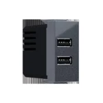 MODYS ΠΡΙΖΑ ΤΡΟΦΟΔΟΣΙΑΣ ΑΝΘΡΑΚΙ USB ΦΟΡΤΙΣΤΗΣ 2XUSB 5VDC 2X1.2A IP20