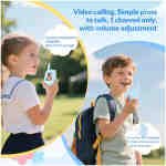 Παιδικά walkie talkie JK200 με οθόνη & κάμερα, 3+ ετών, επαναφορτιζόμενα, μπλε, 2τμχ - Image 6