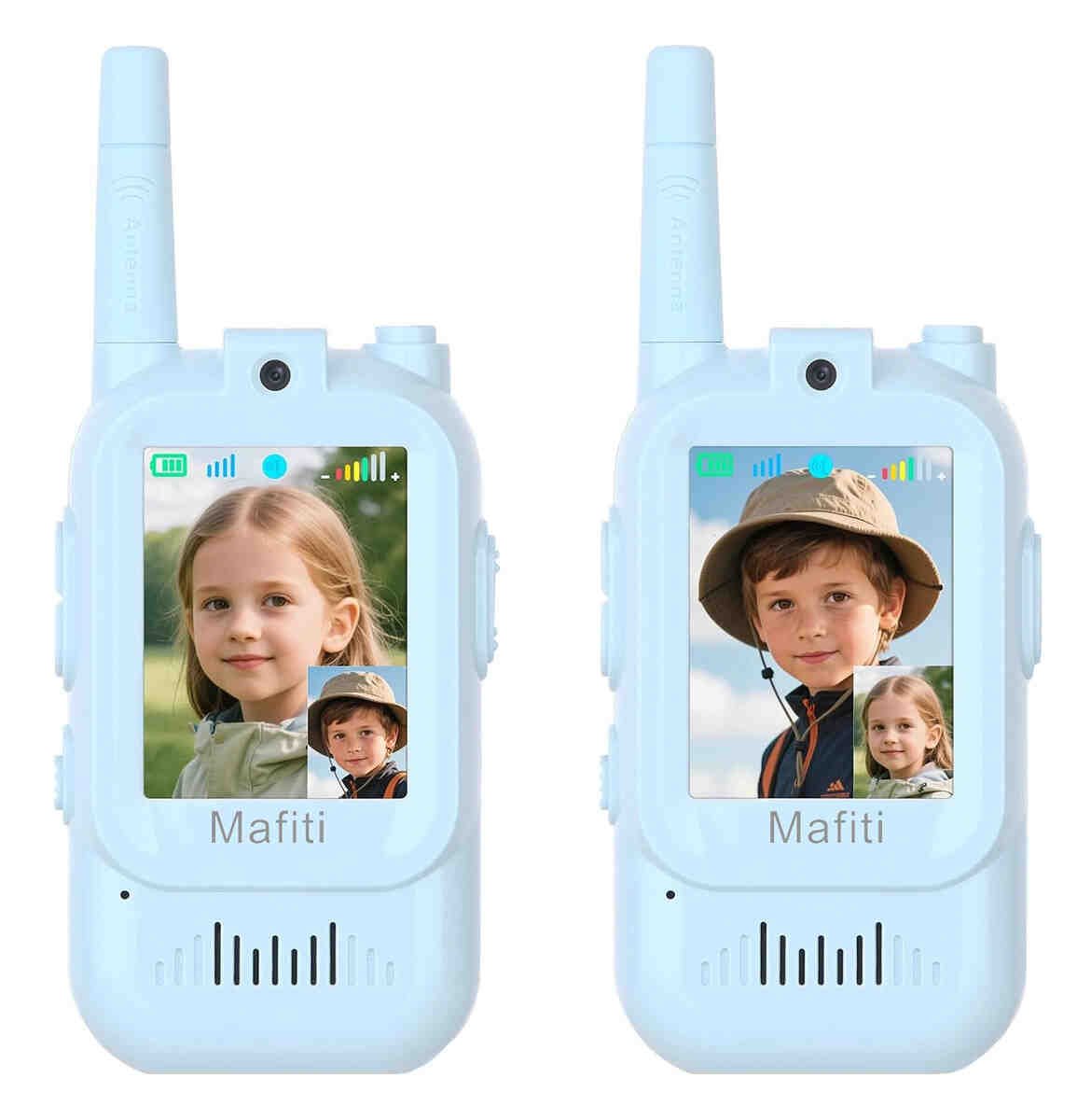 JK200_result Παιδικά walkie talkie JK200 με οθόνη & κάμερα, 3+ ετών, επαναφορτιζόμενα, μπλε, 2τμχ - Image 1